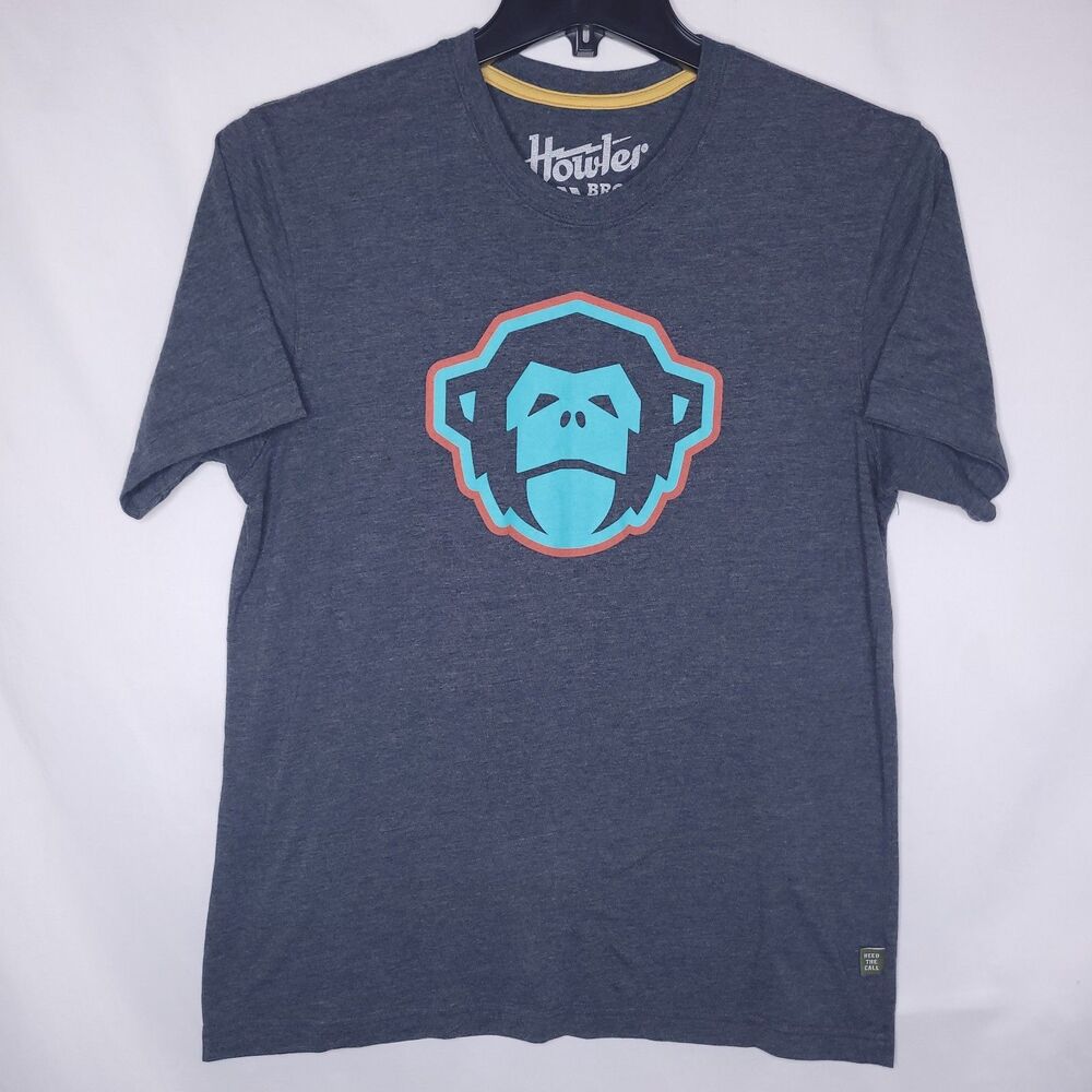 Howler Bros T Shirt Mens Medium Blue Monkey Graphic